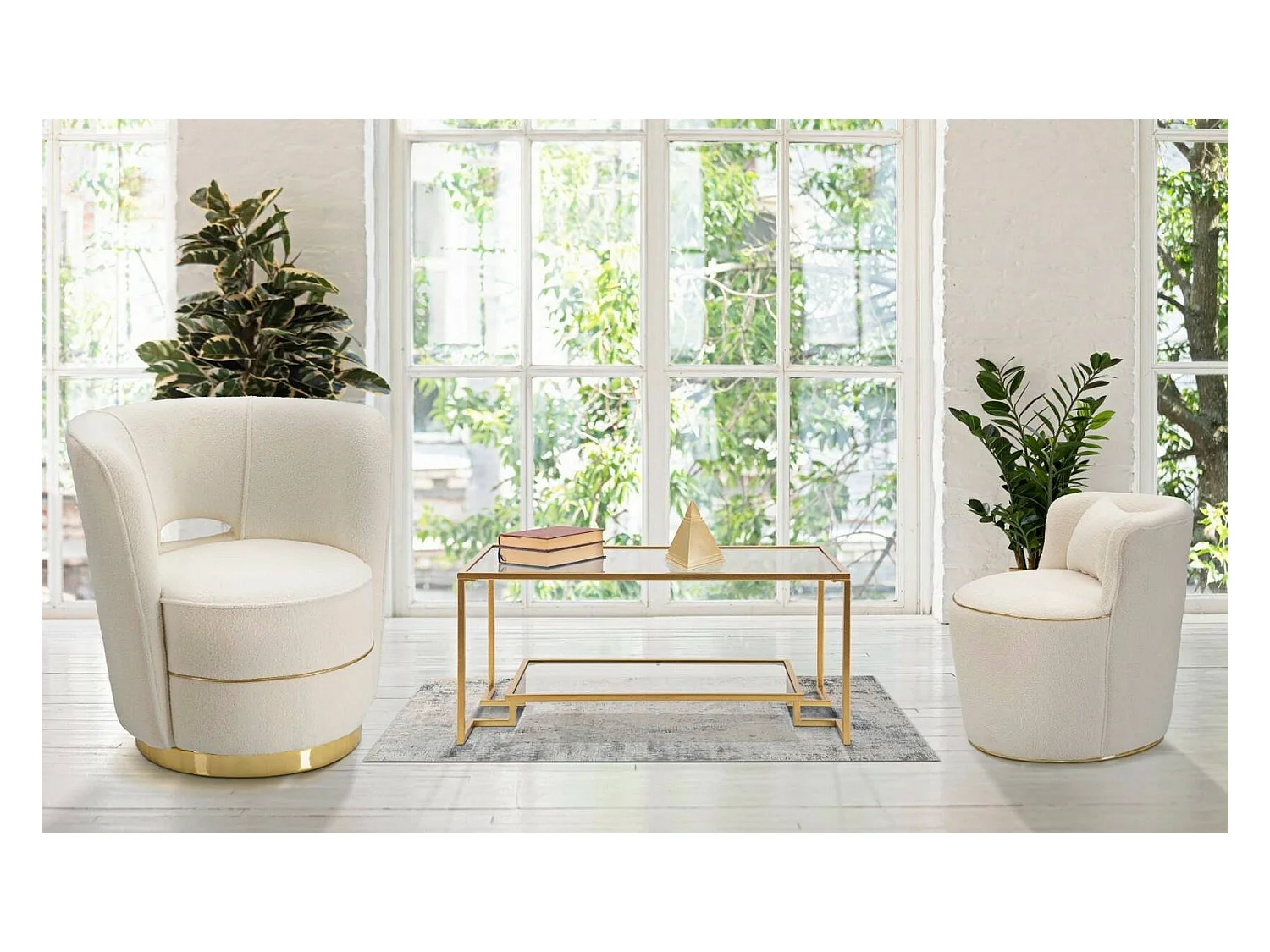 Fauteuil Pratesi, Accoudoirs, or Crème