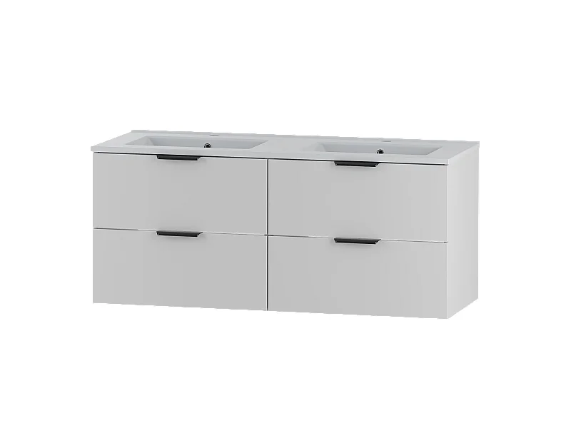 Wit badkamerset 120 cm Kast met wastafel Pile