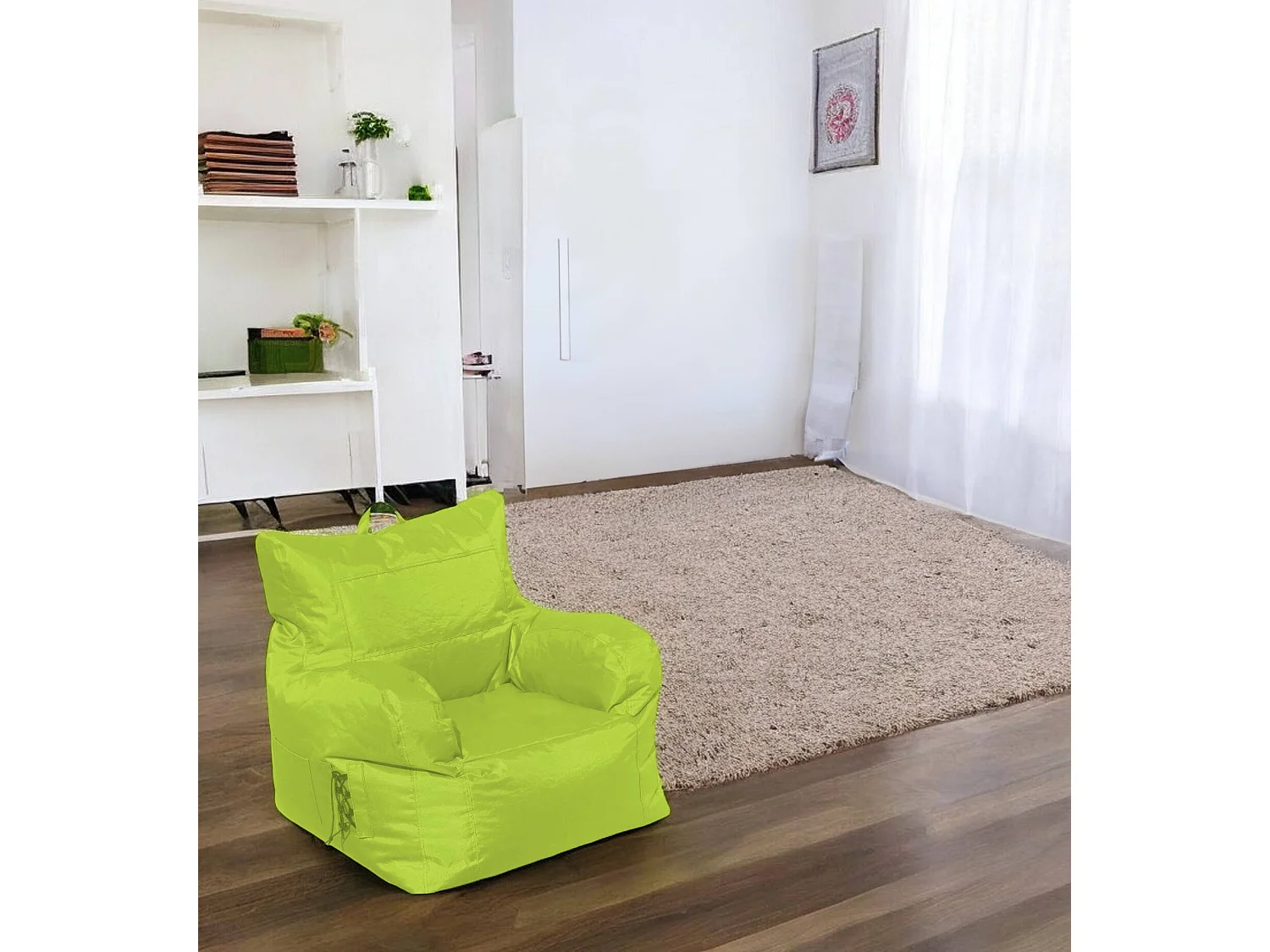 Fauteuil Obsidienne, Accoudoirs Made in Italy, Vert