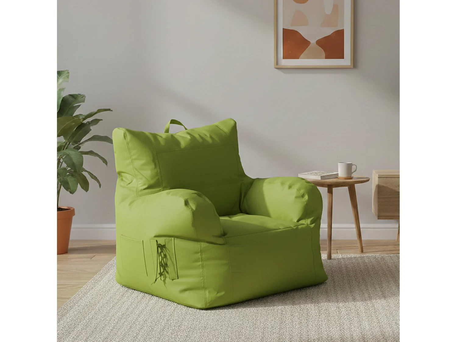 Fauteuil Obsidienne, Accoudoirs Made in Italy, Vert