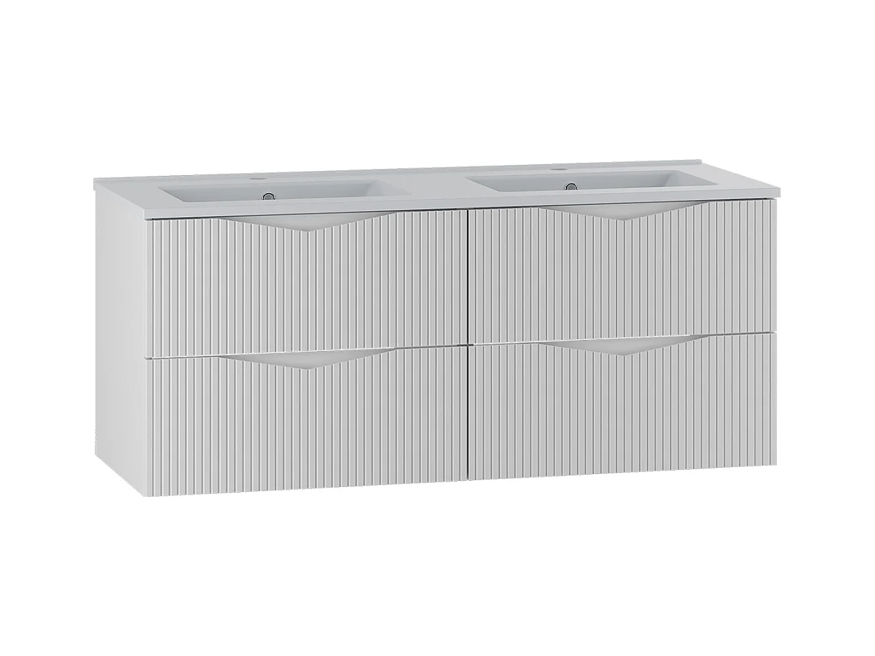 Meuble double vasque encastrée 120cm Tao Blanc