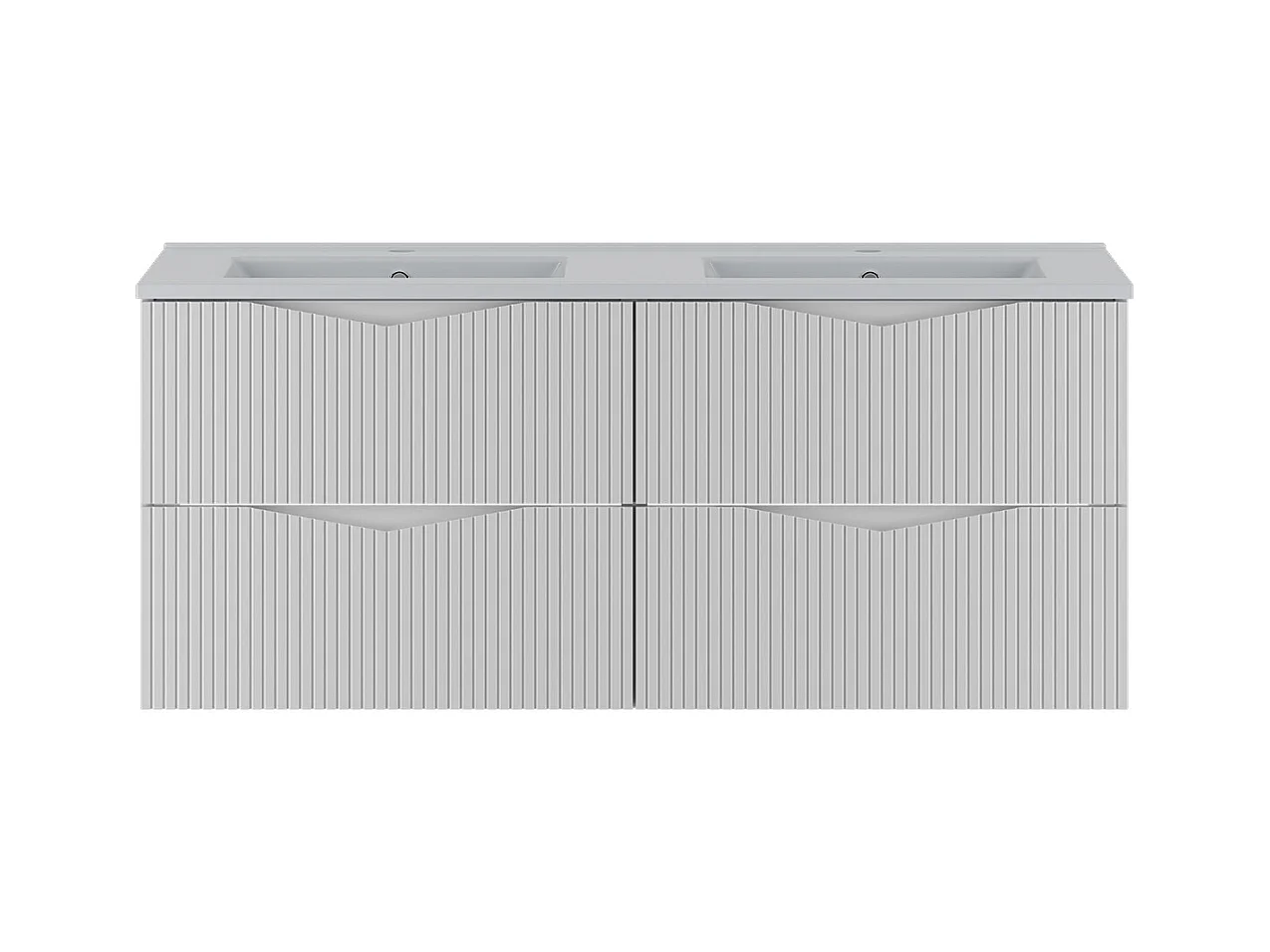 Meuble double vasque encastrée 120cm Tao Blanc