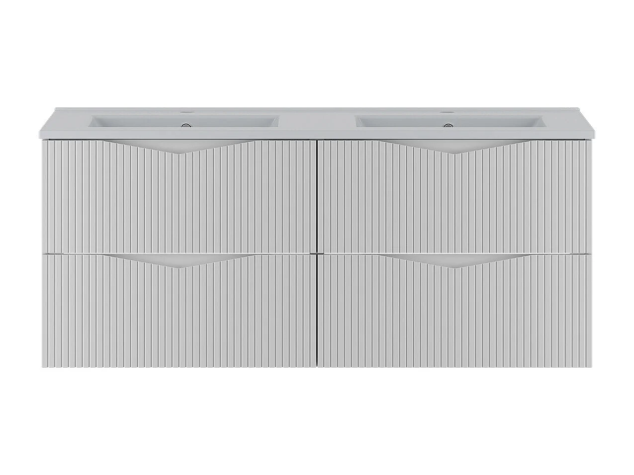 Meuble double vasque encastrée 120cm Tao Blanc