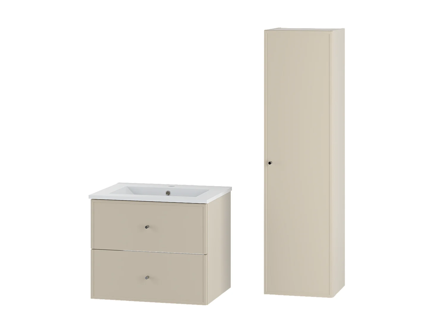 Ensemble de salle de bain en cachemire 60 cm Meuble avec lavabo Colonne Marco