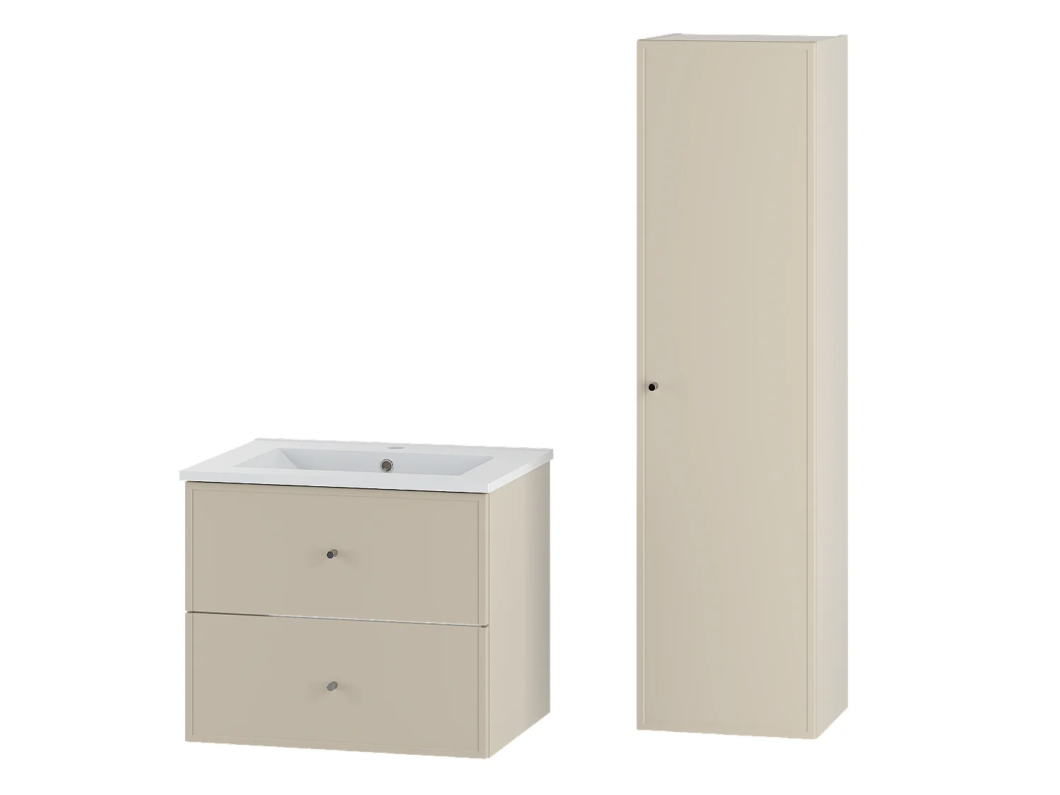 Ensemble de salle de bain en cachemire 60 cm Meuble avec lavabo Colonne Marco