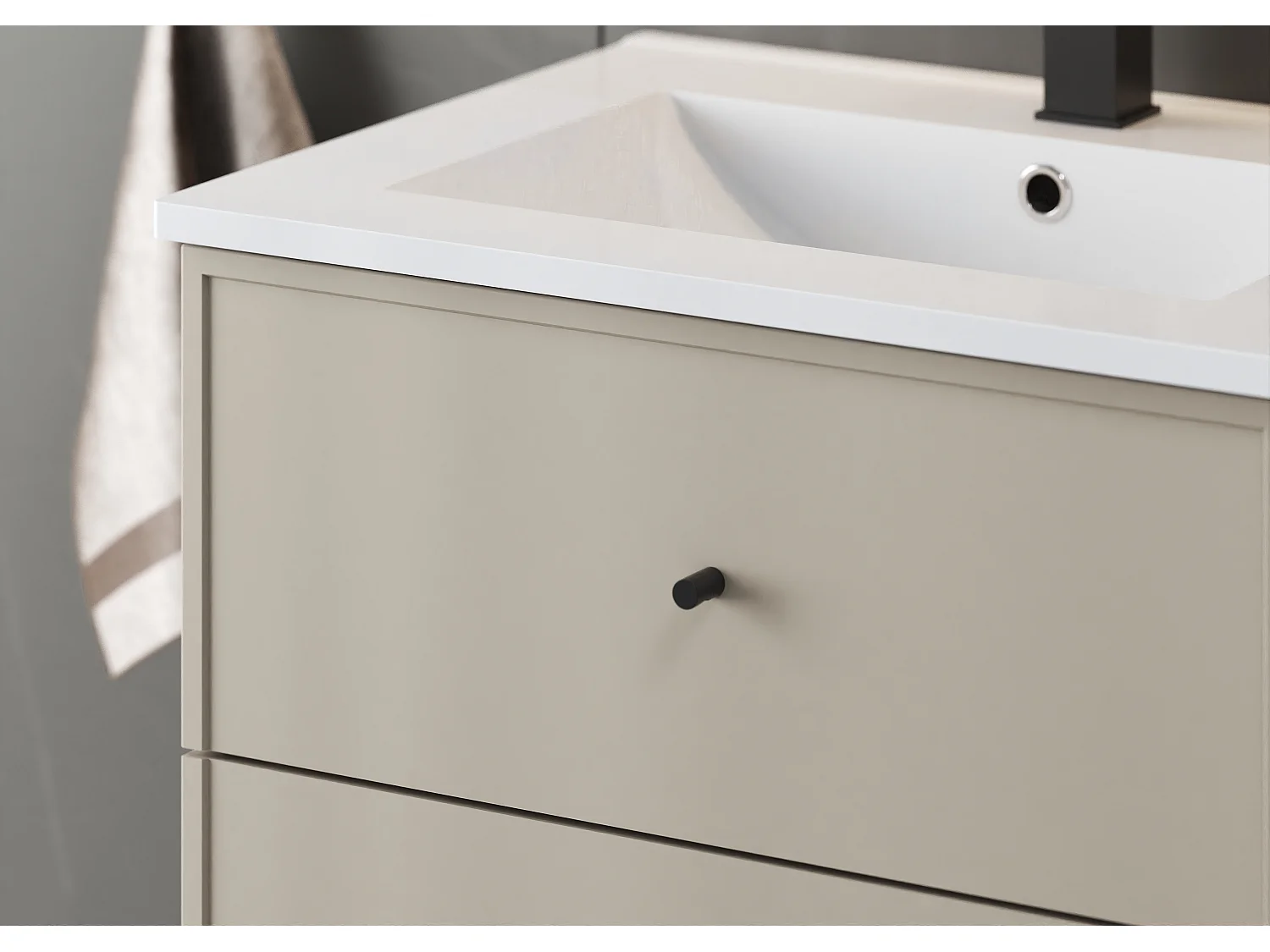 Ensemble de salle de bain en cachemire 60 cm Meuble avec lavabo Colonne Marco