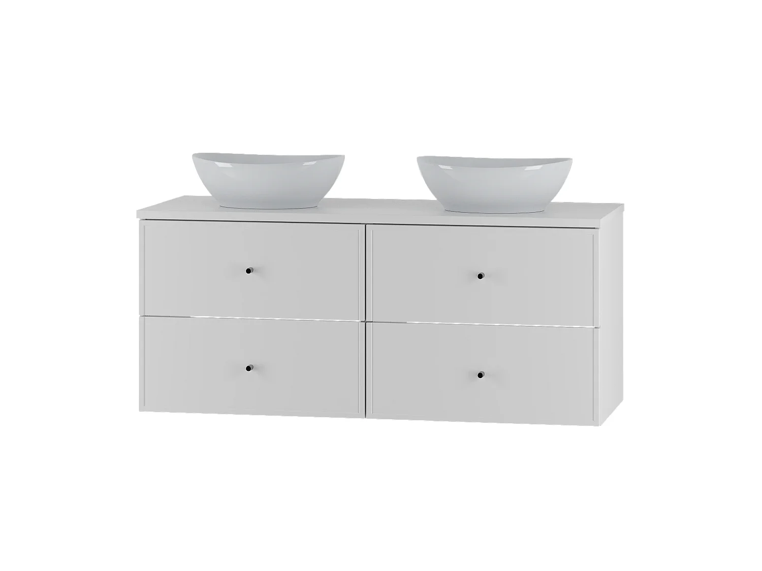 Ensemble de salle de bain blanc 120 cm Armoire Plan de travail Lavabo Marco