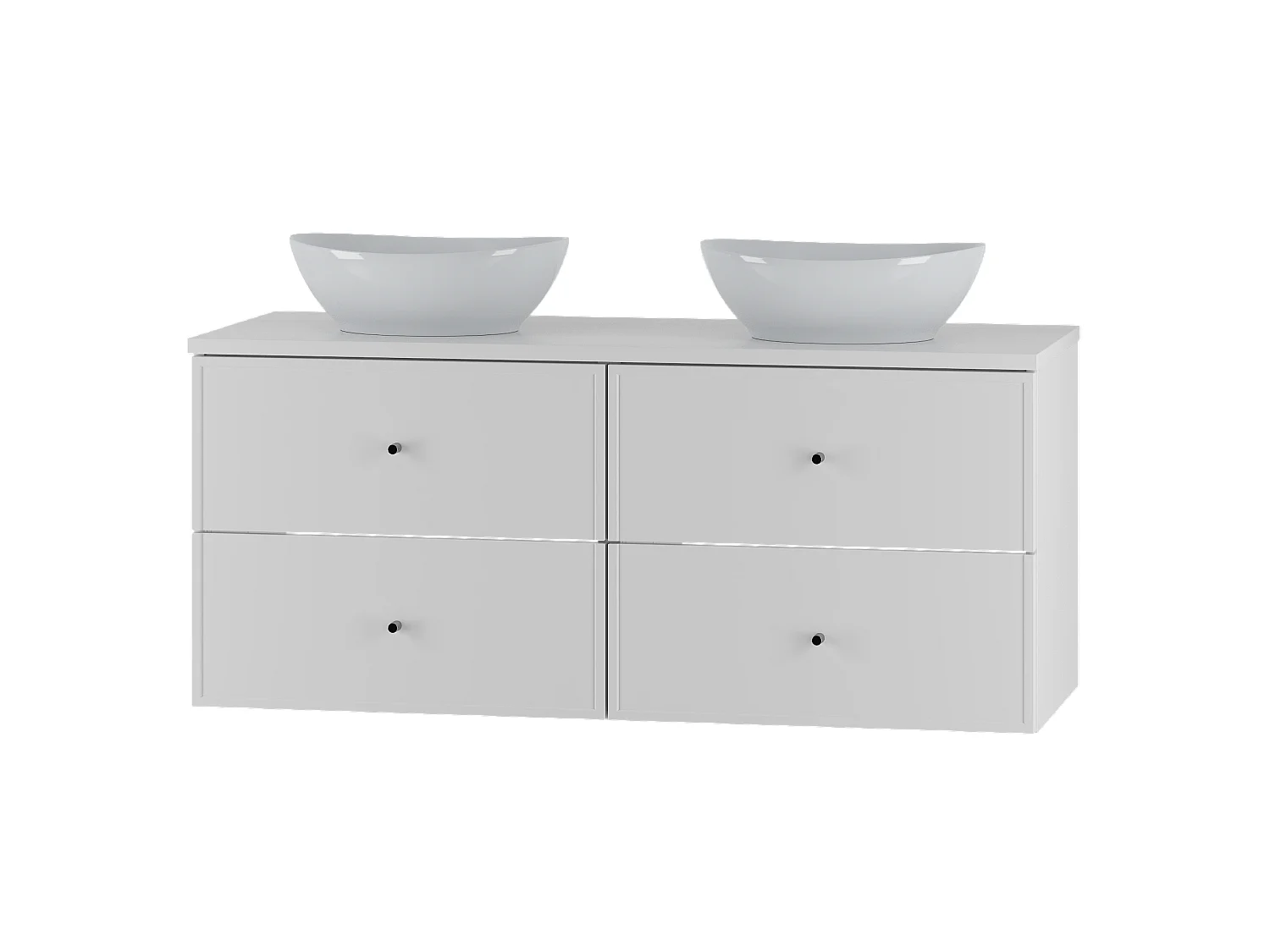 Wit badkamerset 120 cm Kast Wastafelblad Marco