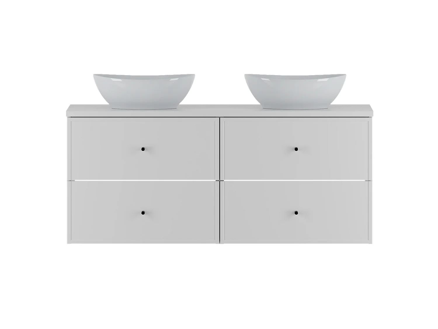 Wit badkamerset 120 cm Kast Wastafelblad Marco