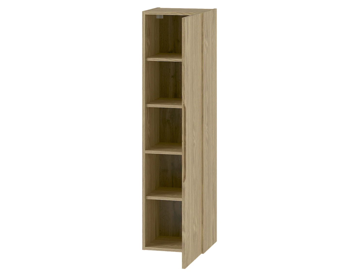 Badezimmer-Set 60 cm Schrank mit Waschbecken und Hochschrank Eiche geölt Etna