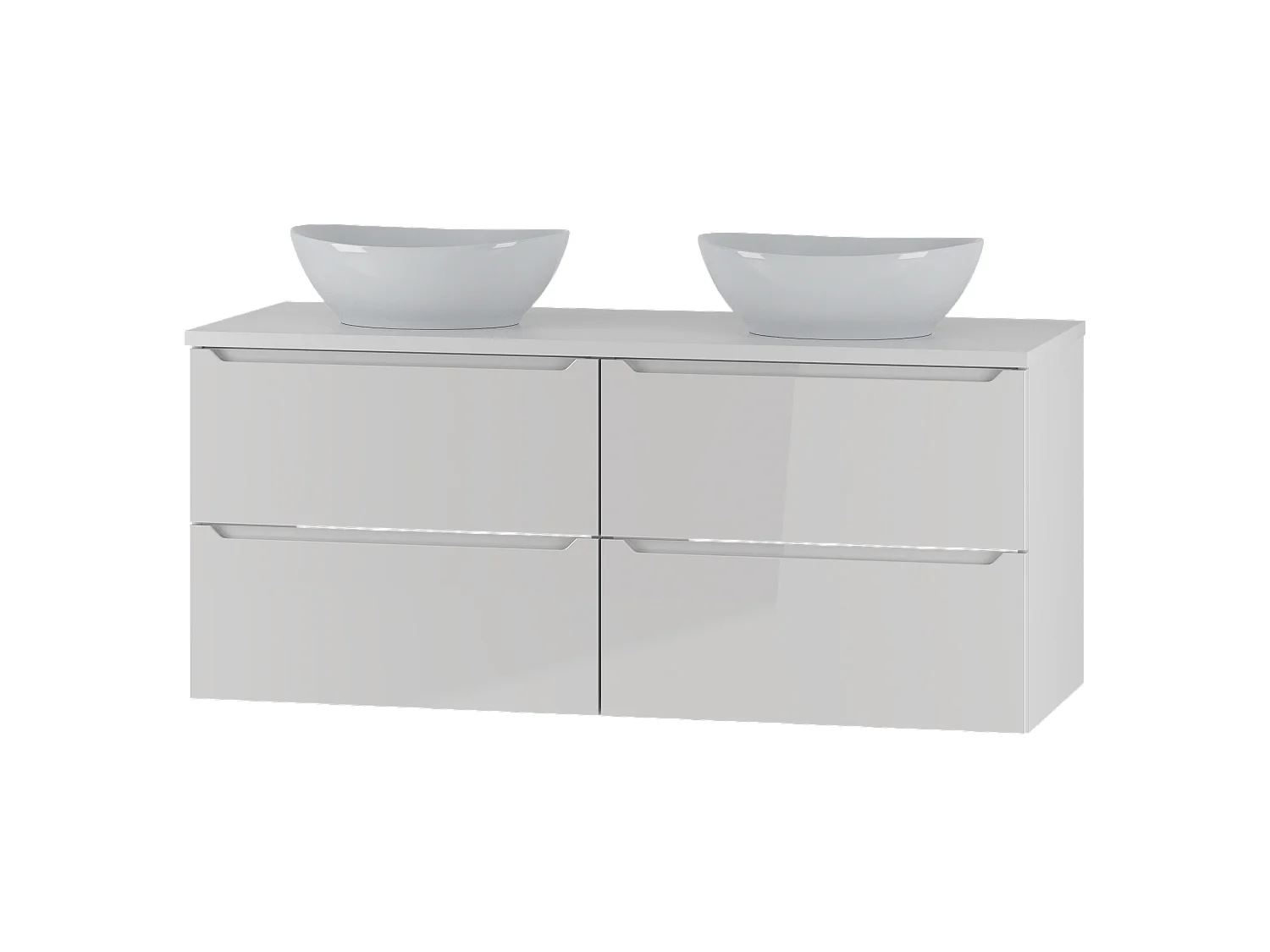 Wit badkamerset 120 cm Kast Wastafelblad Etna