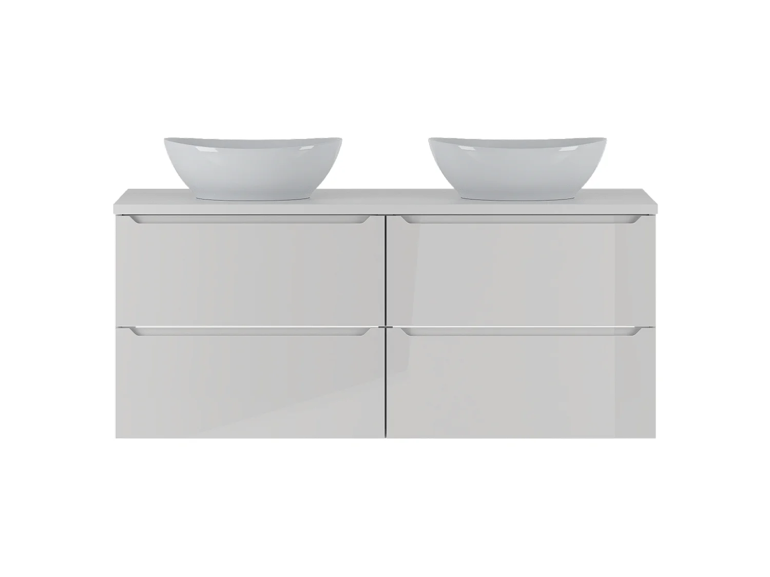 Wit badkamerset 120 cm Kast Wastafelblad Etna