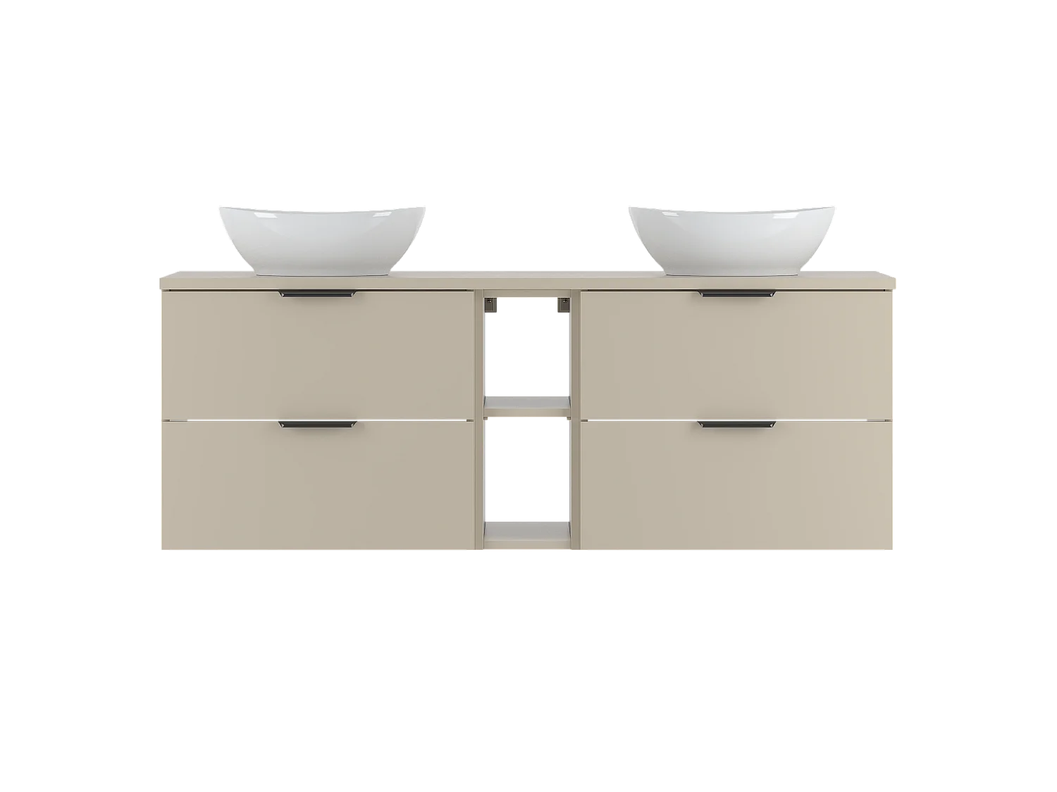 Kasjmier badkamerset 140 cm Kast Rek Wastafelblad Pile