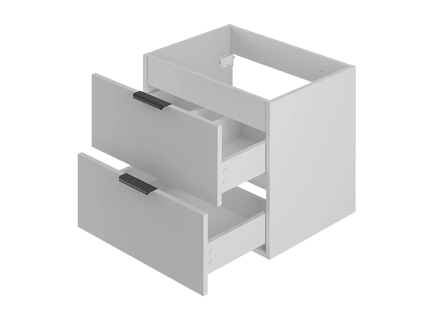 Ensemble de salle de bain blanc 120 cm Armoire Plan de travail Lavabo Colonne Pile