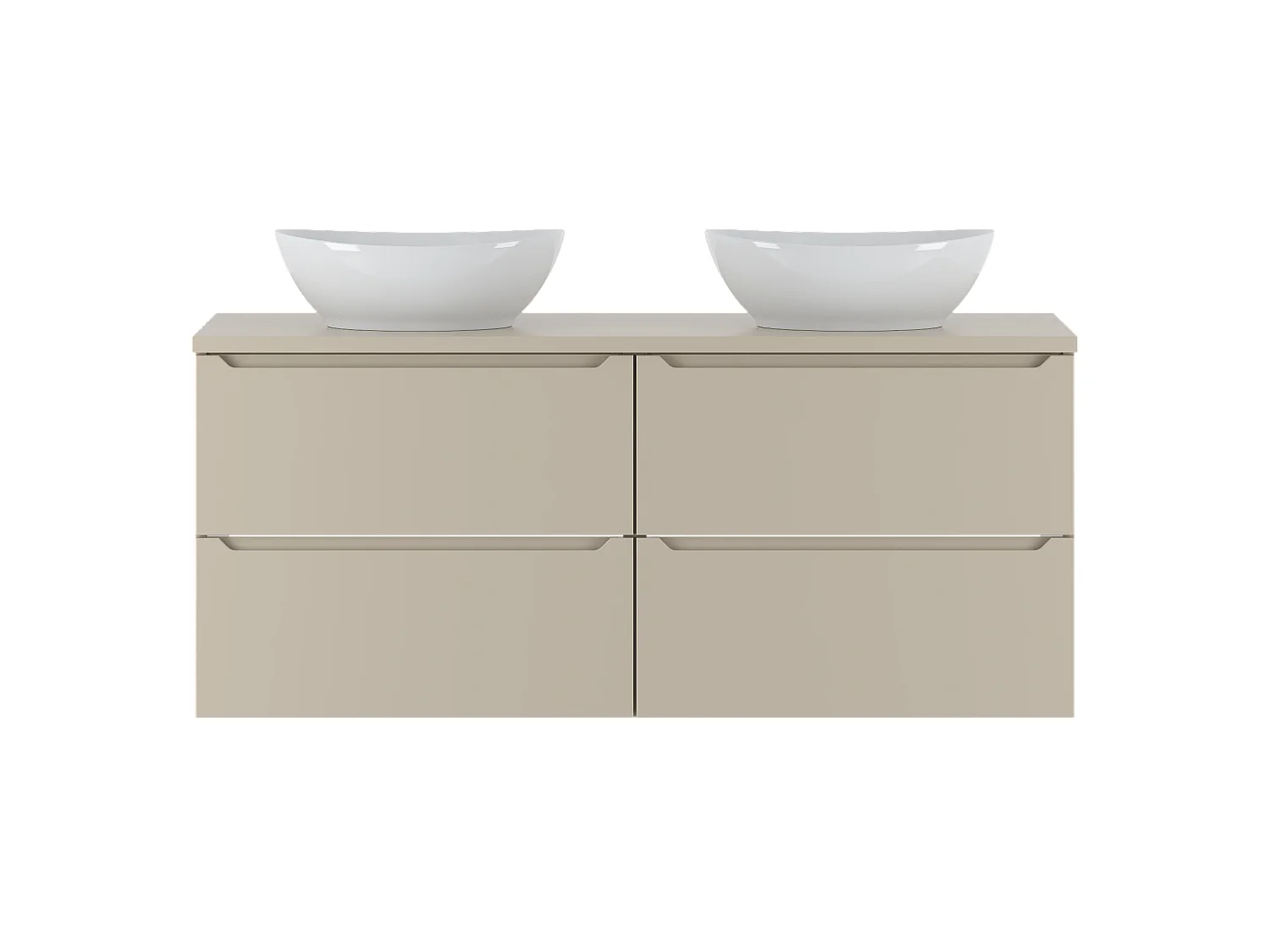 Ensemble de salle de bain en cachemire 120 cm Armoire Plan de travail Lavabo Etna