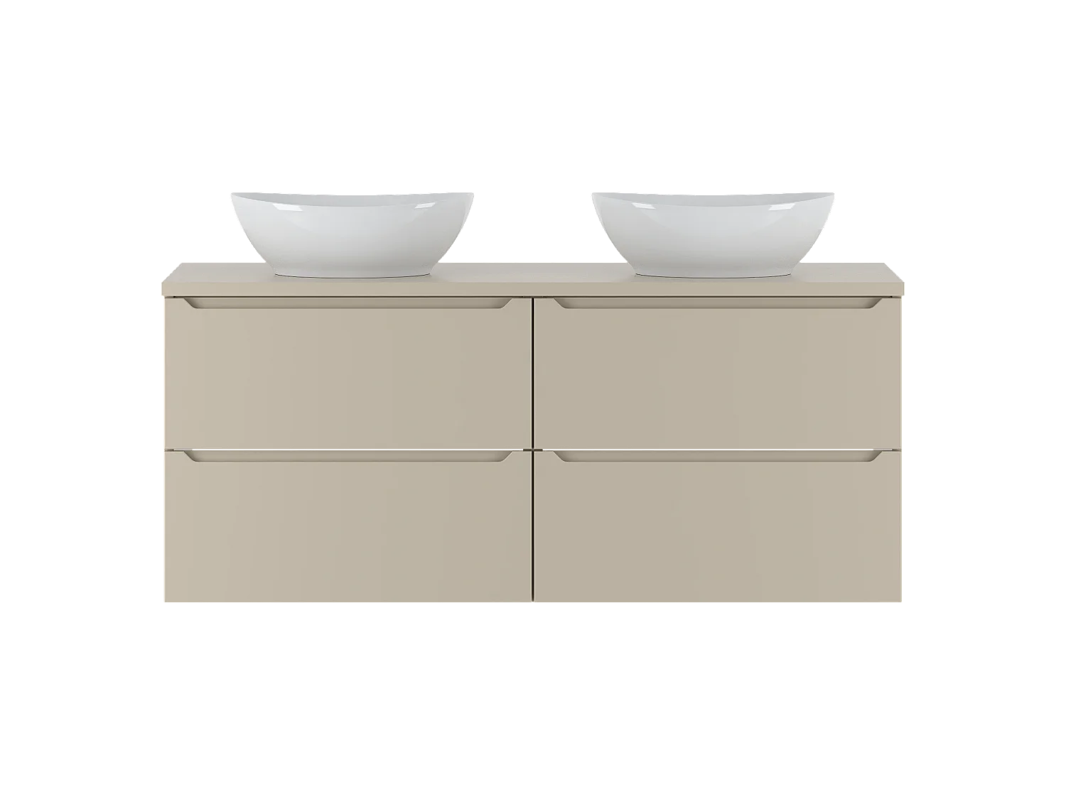 Ensemble de salle de bain en cachemire 120 cm Armoire Plan de travail Lavabo Etna