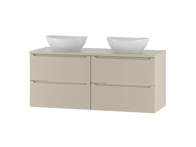 Kaschmir-Badezimmerset 120 cm Schrank mit Arbeitsplatte und Waschbecken Etna