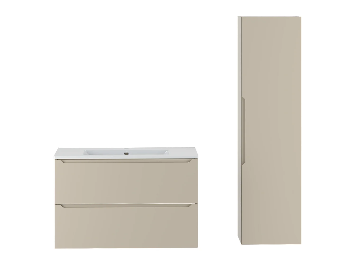 Ensemble de salle de bain en cachemire 80 cm Meuble avec lavabo Colonne Etna