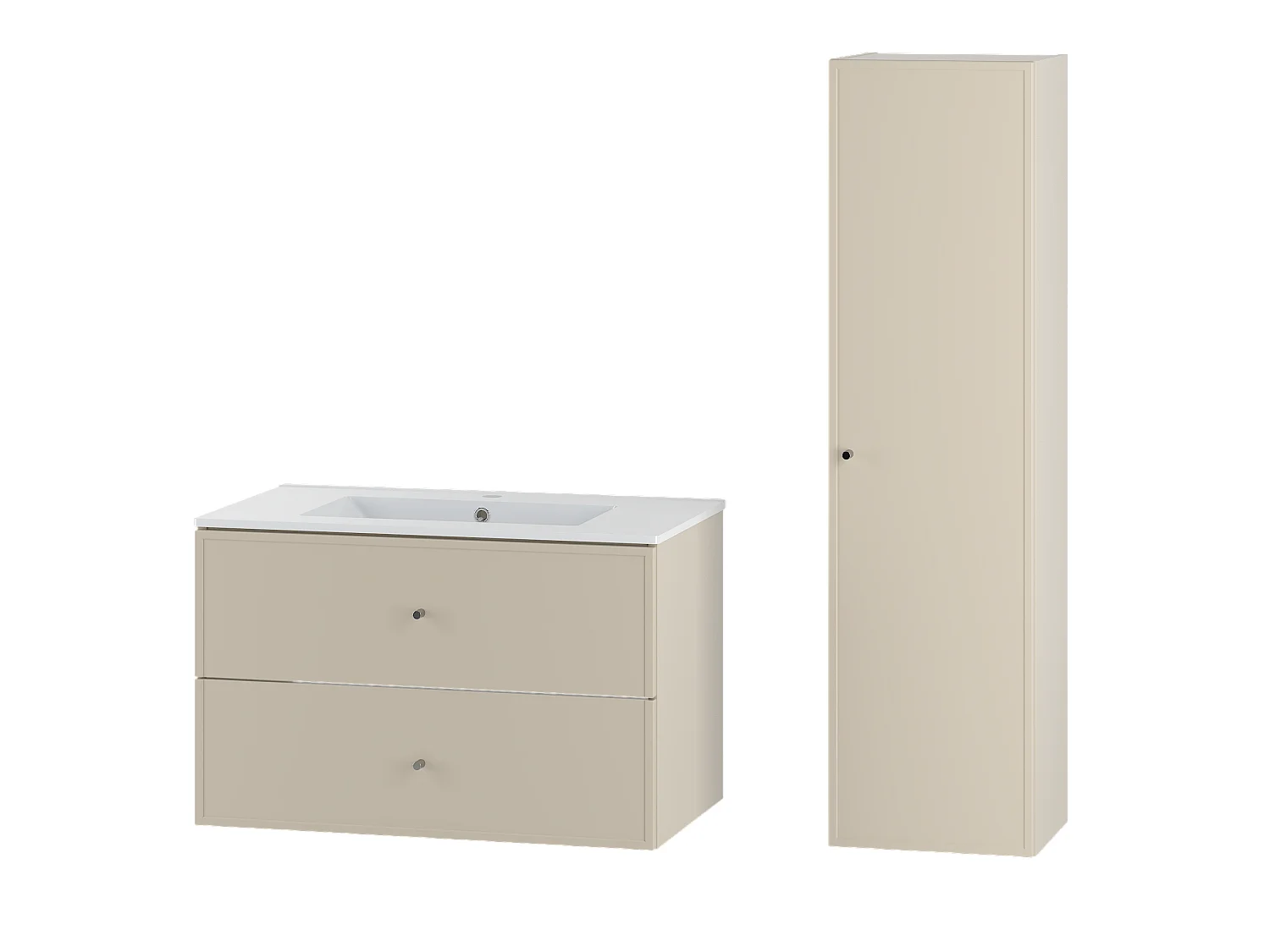 Ensemble de salle de bain en cachemire 80 cm Meuble avec lavabo Colonne Marco