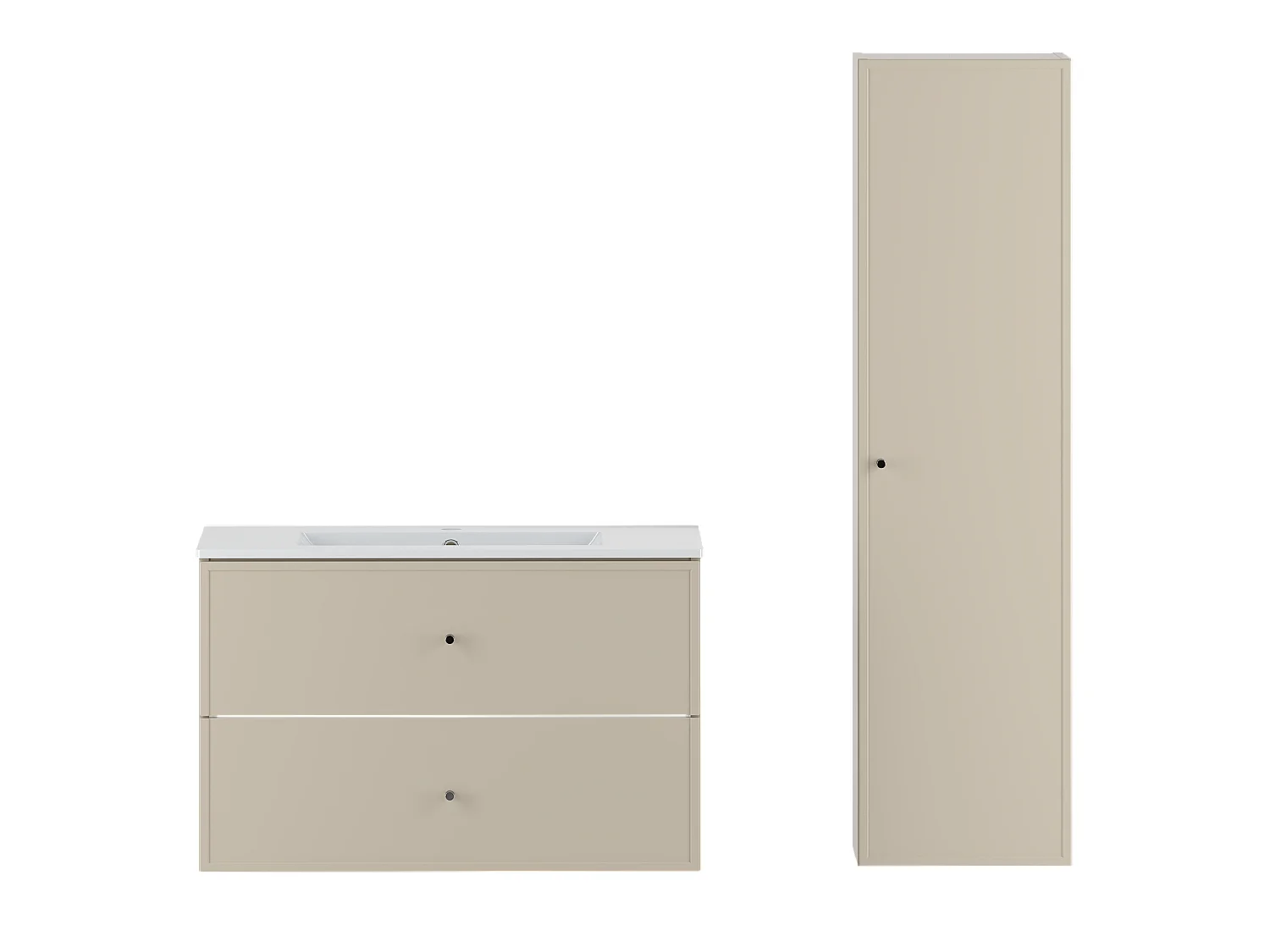 Ensemble de salle de bain en cachemire 80 cm Meuble avec lavabo Colonne Marco