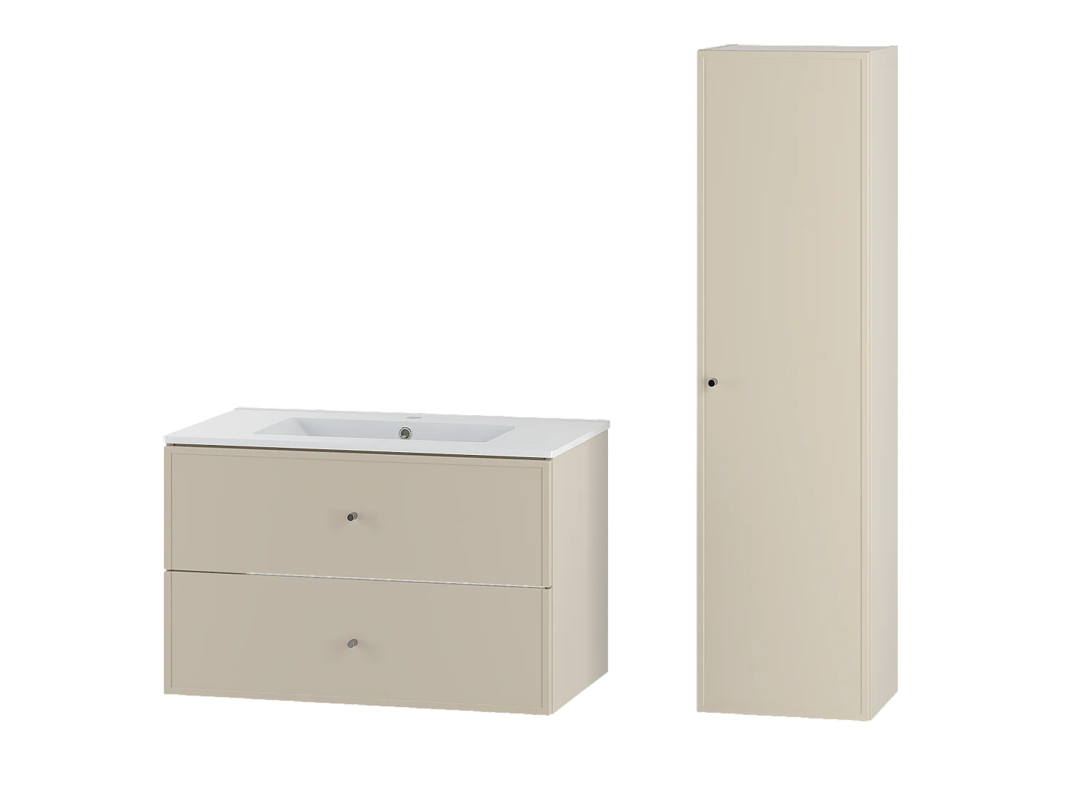 Ensemble de salle de bain en cachemire 80 cm Meuble avec lavabo Colonne Marco