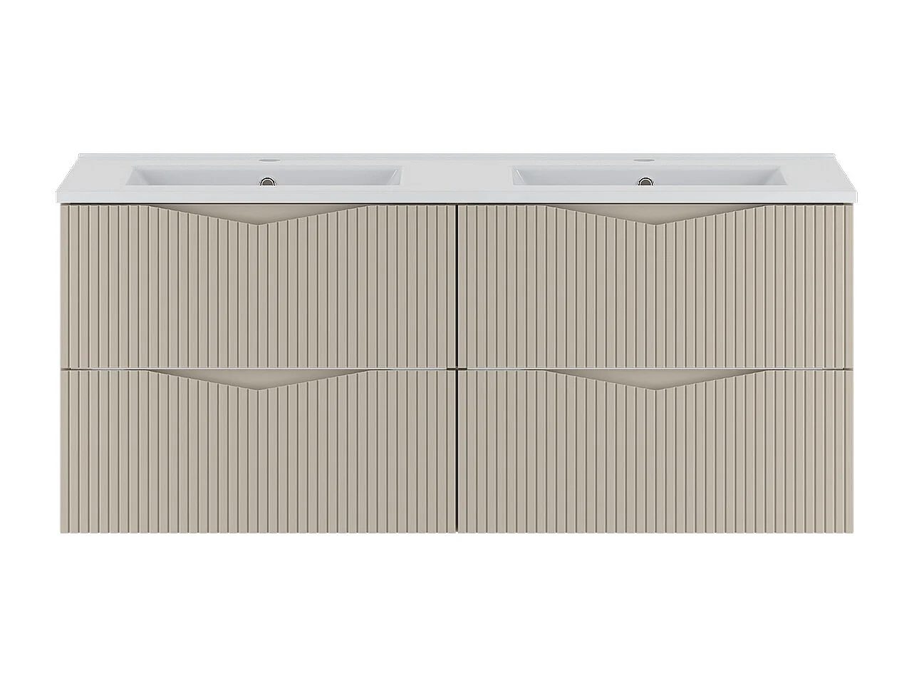 Meuble double vasque encastrée 120cm Tao Cachemire