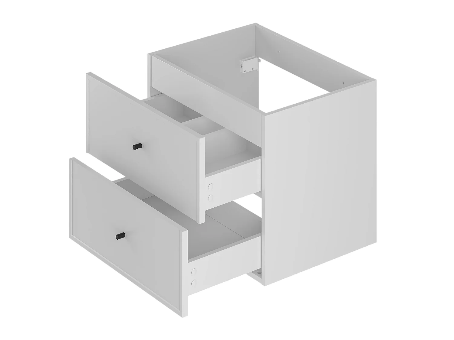 Ensemble blanc pour salle de bain 60 cm Armoire avec plan de travail Lavabo Colonne Marco