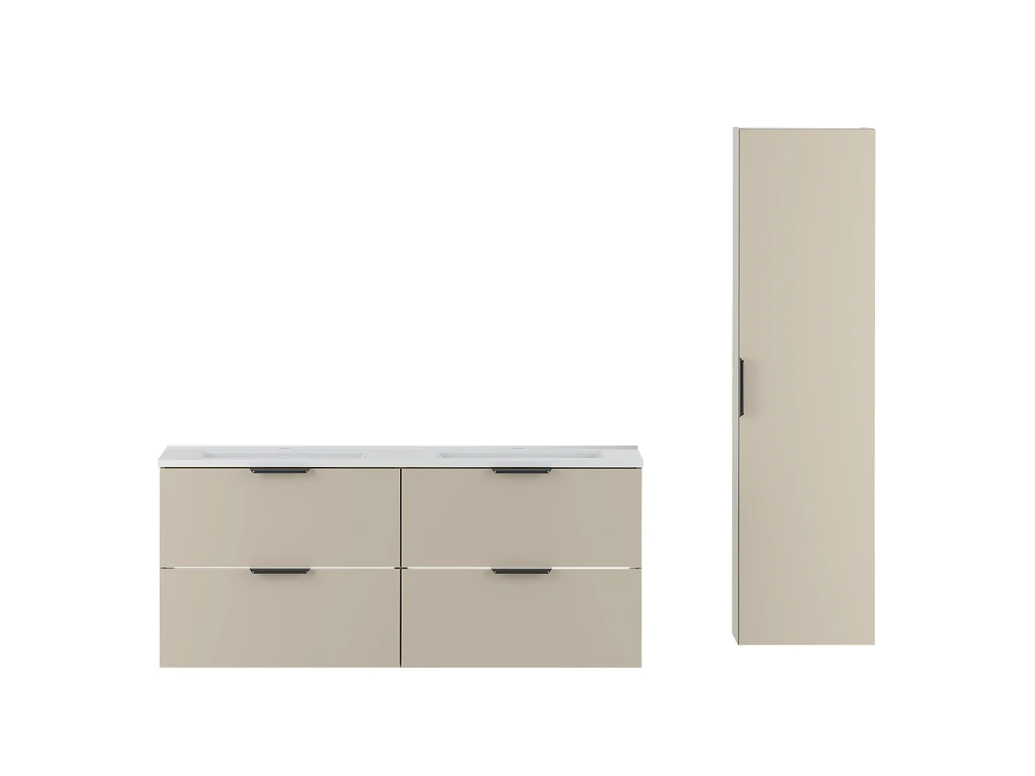 Kasjmier badkamerset 120 cm Kast met wastafel Kolom Kolom Pile