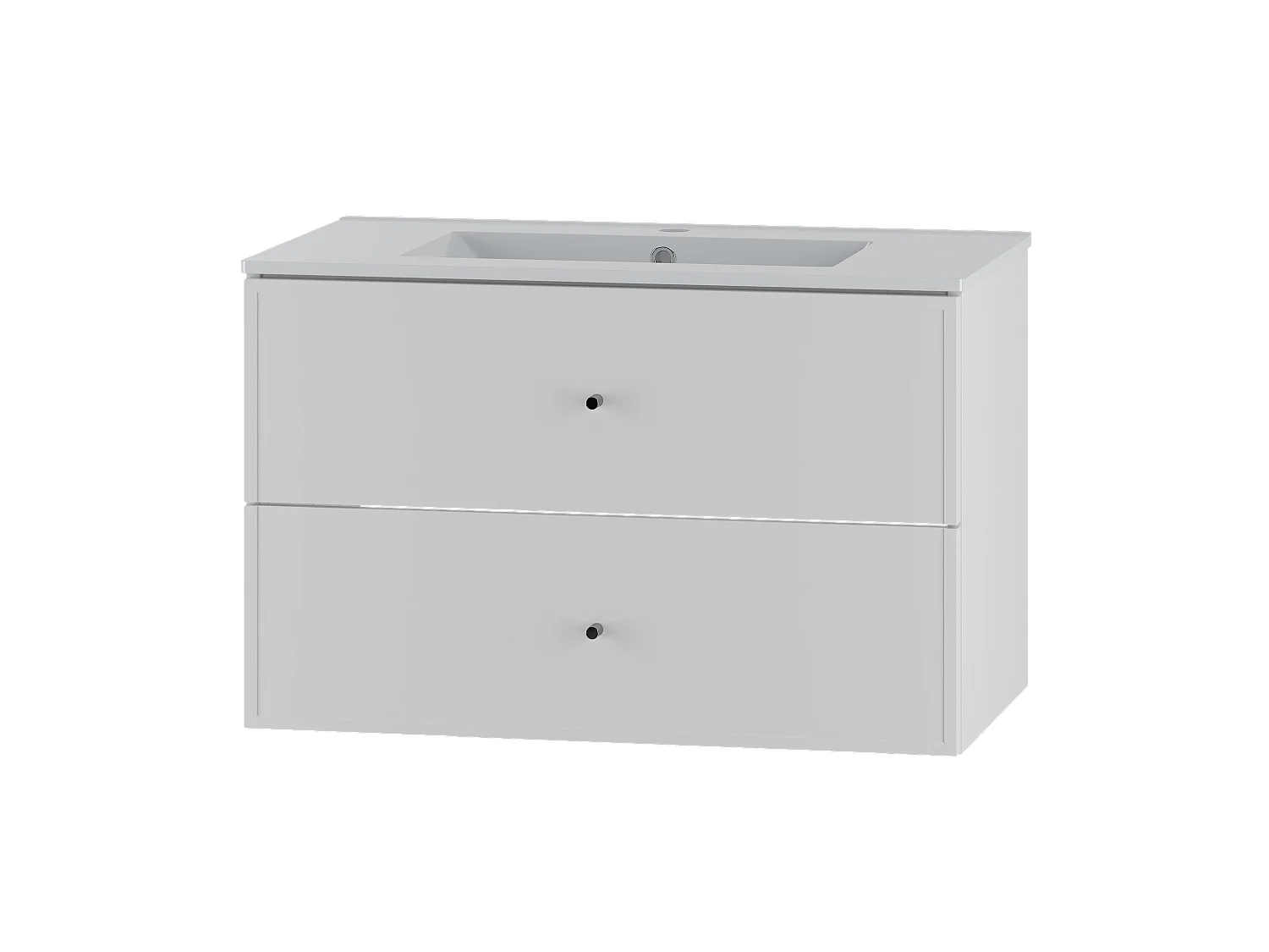 Ensemble de salle de bain blanc 80 cm Meuble avec lavabo Marco
