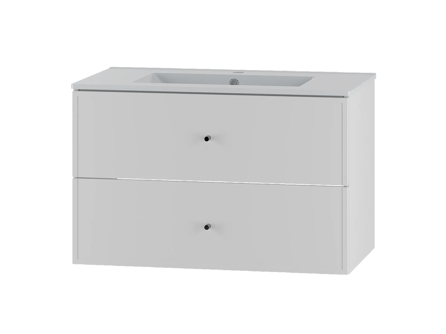 Ensemble de salle de bain blanc 80 cm Meuble avec lavabo Marco