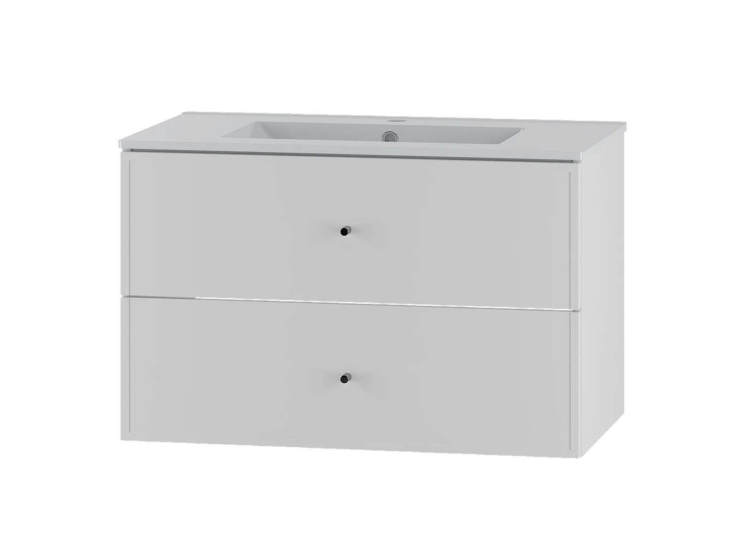 Ensemble de salle de bain blanc 80 cm Meuble avec lavabo Marco