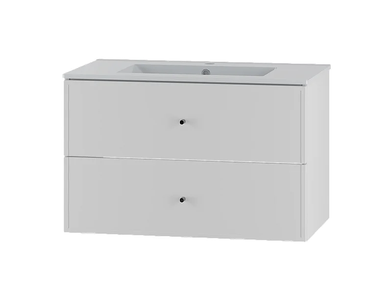 Ensemble de salle de bain blanc 80 cm Meuble avec lavabo Marco