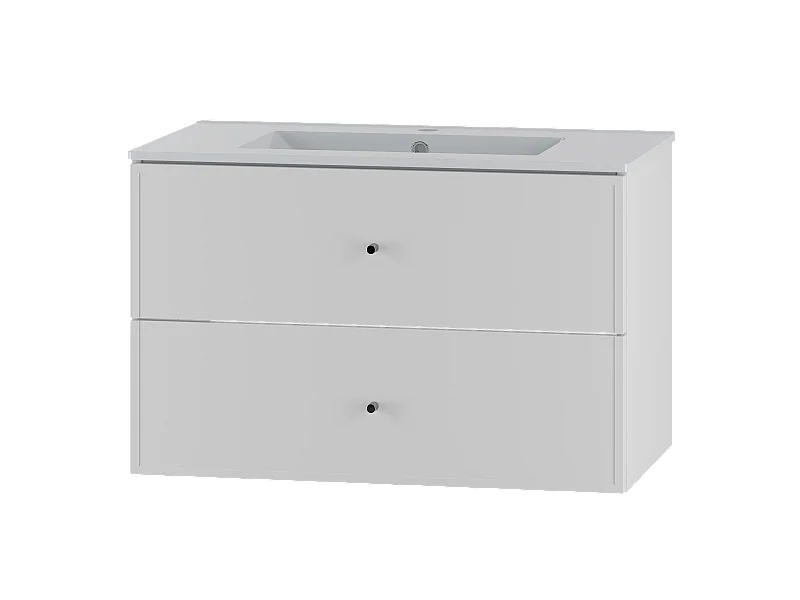 Ensemble de salle de bain blanc 80 cm Meuble avec lavabo Marco