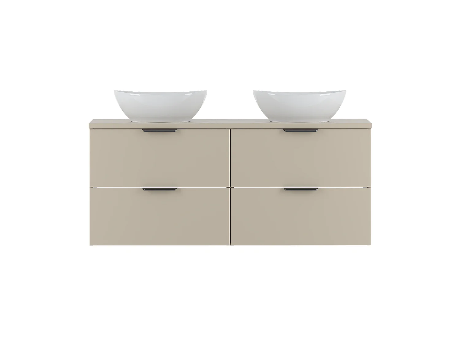 Ensemble de salle de bain en cachemire 120 cm Armoire Plan de travail Lavabo Pile