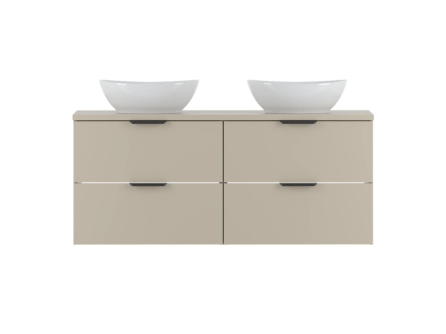 Ensemble de salle de bain en cachemire 120 cm Armoire Plan de travail Lavabo Pile