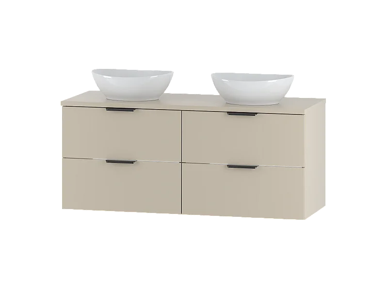 Kaschmir-Badezimmerset 120 cm Schrank mit Arbeitsplatte und Waschbecken Pile