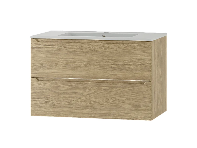 Mobile bagno con lavabo Viggo marrone 80cm