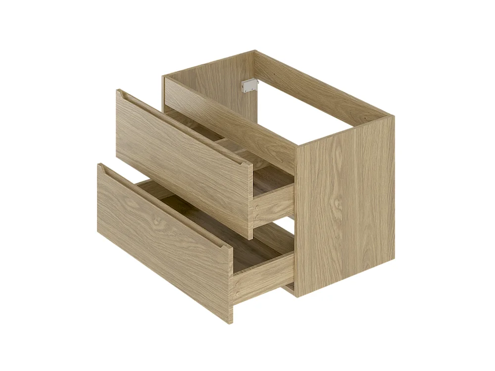 Ensemble pour salle de bain 80 cm Meuble avec lavabo Chêne huilé Etna