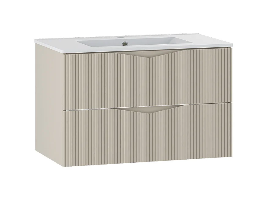 Meuble simple vasque encastrée 80cm Tao Cachemire