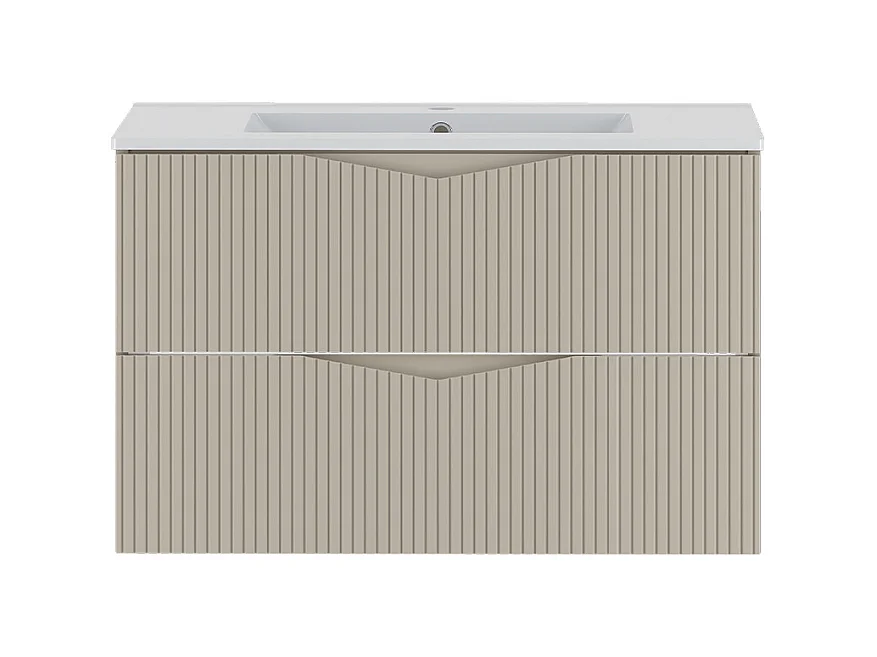 Meuble simple vasque encastrée 80cm Tao Cachemire