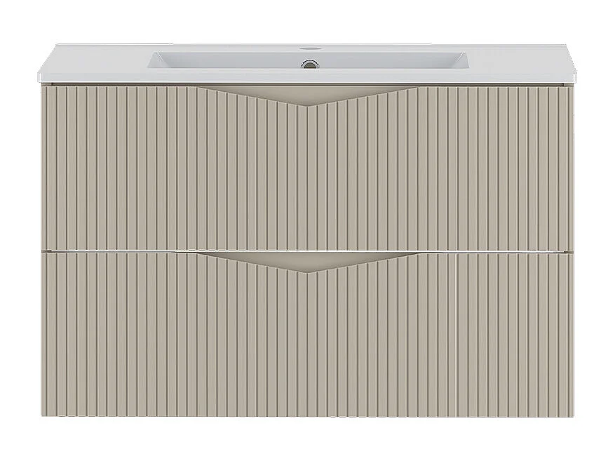 Meuble simple vasque encastrée 80cm Tao Cachemire