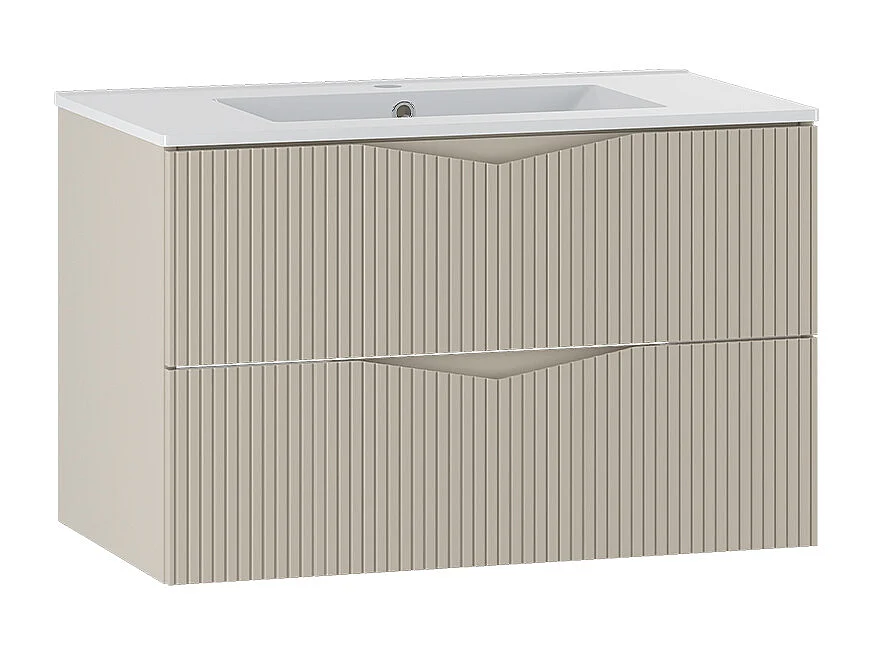 Meuble simple vasque encastrée 80cm Tao Cachemire