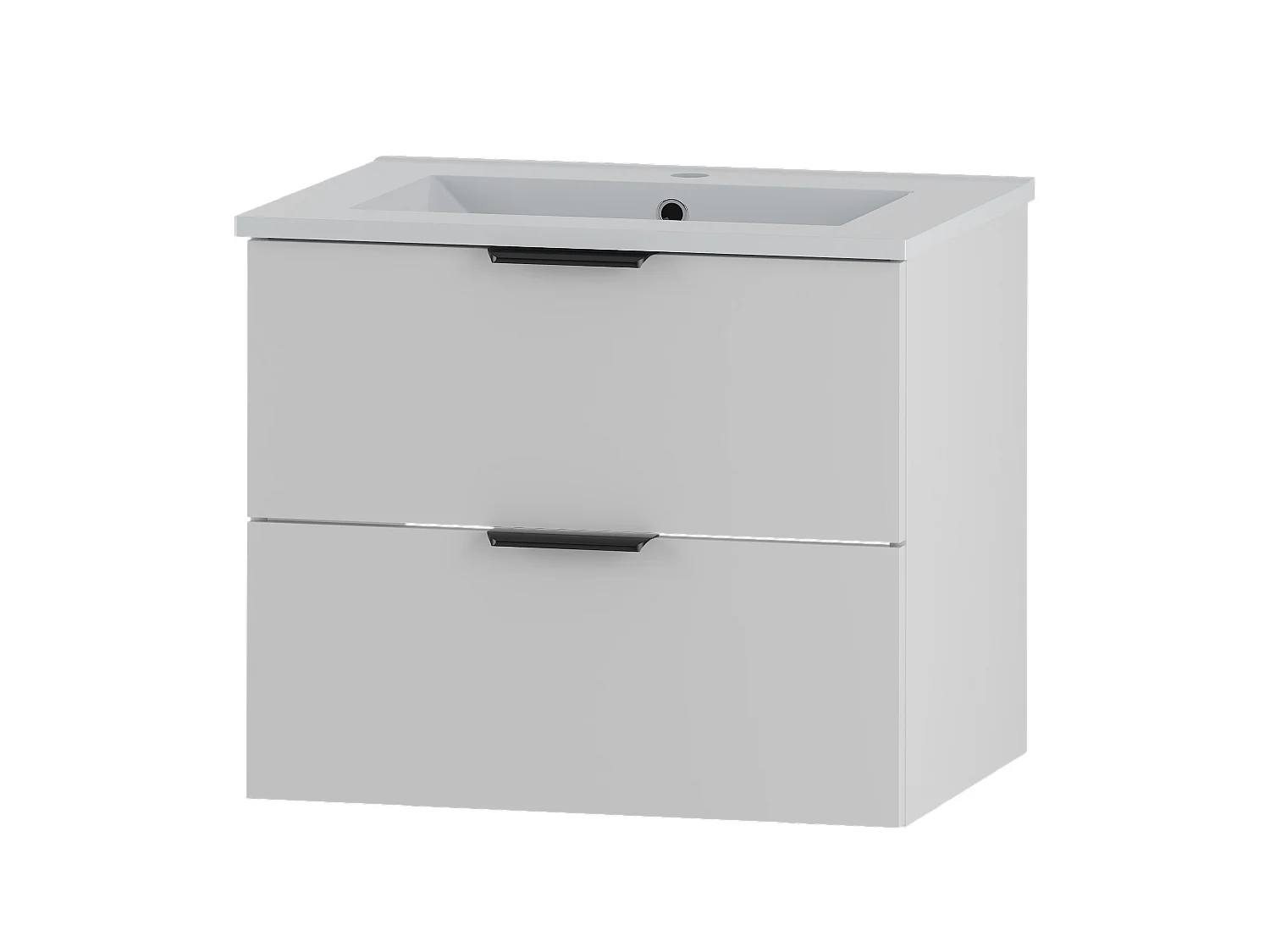 Ensemble de salle de bain blanc 60 cm Meuble avec lavabo Pile