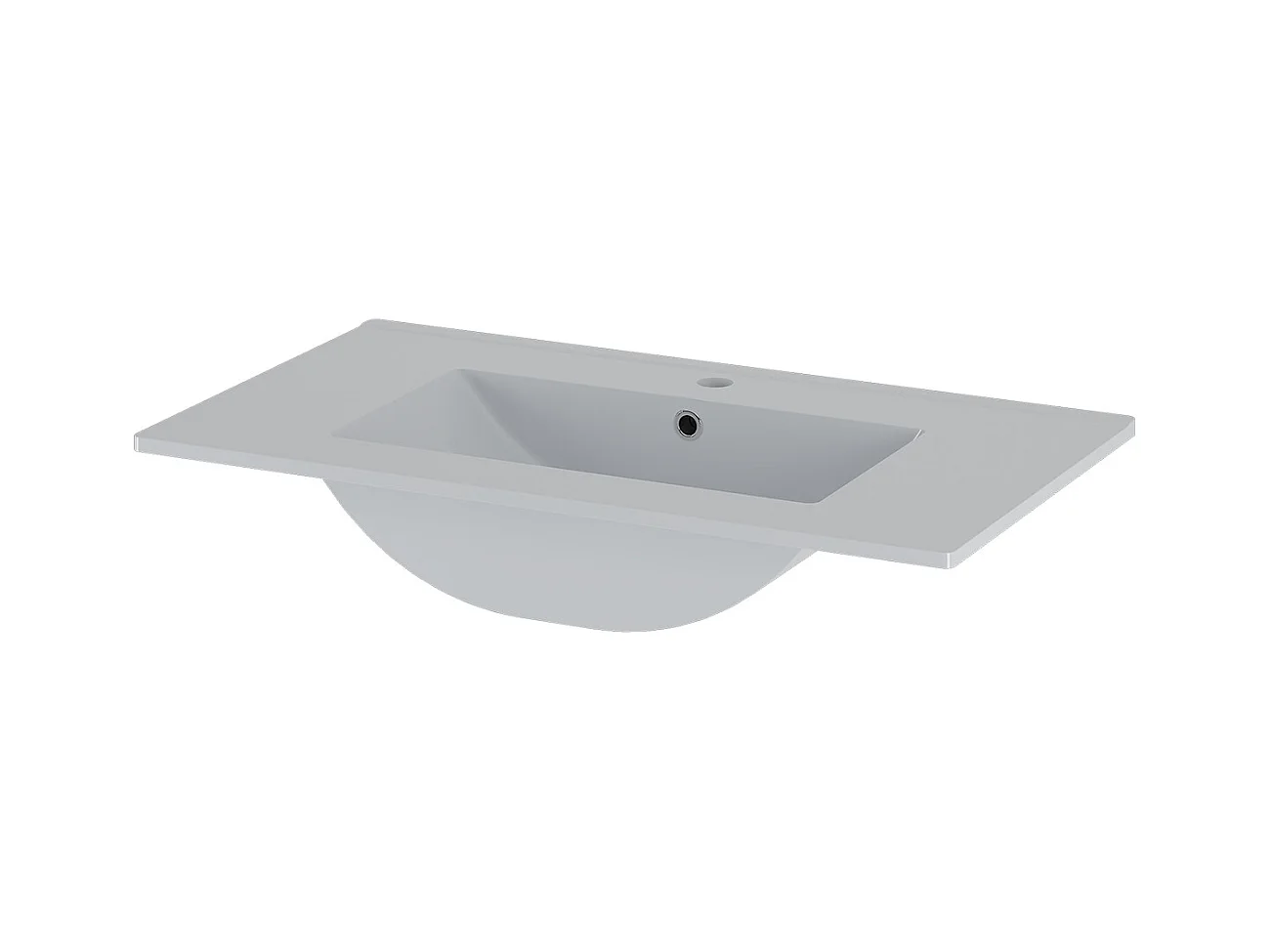 Meuble simple vasque encastrée 80cm Tao Bois