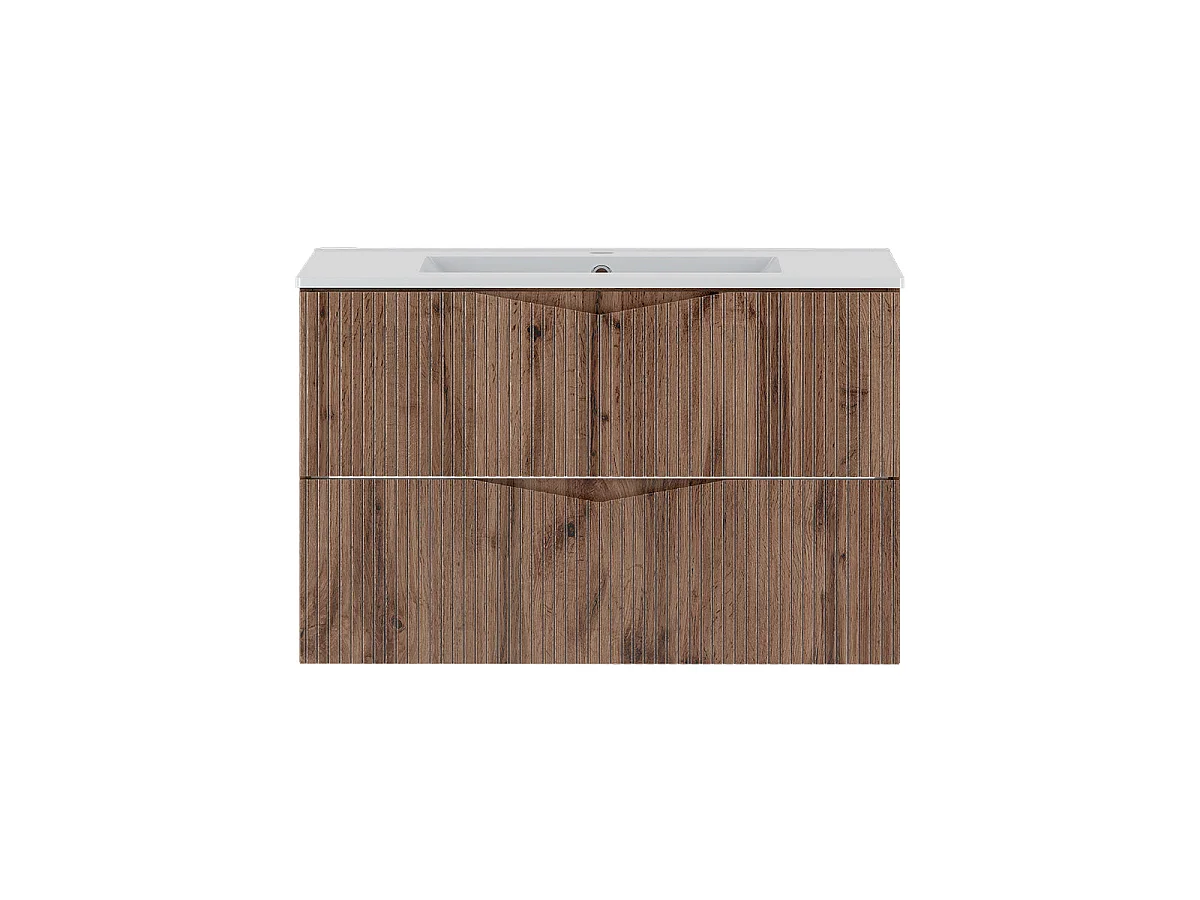 Mobile bagno con lavabo Tao marrone 80cm