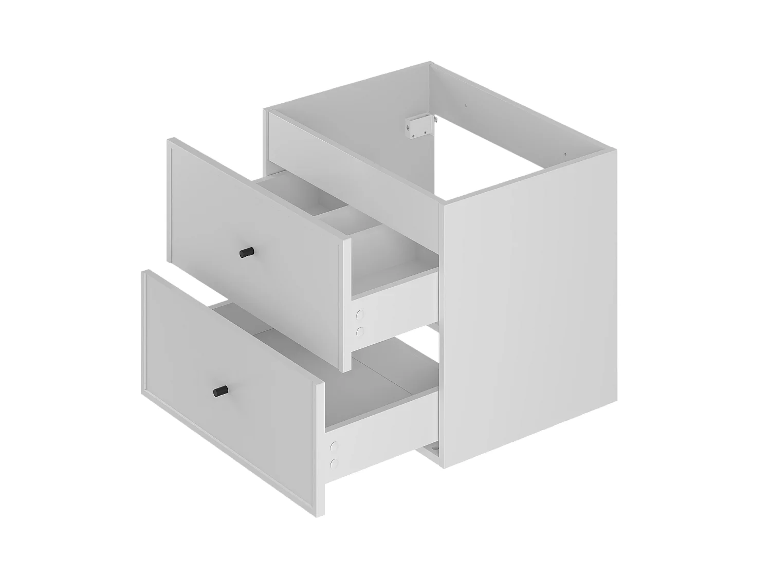 Ensemble blanc pour salle de bain 60 cm Meuble avec plan de travail Lavabo Marco