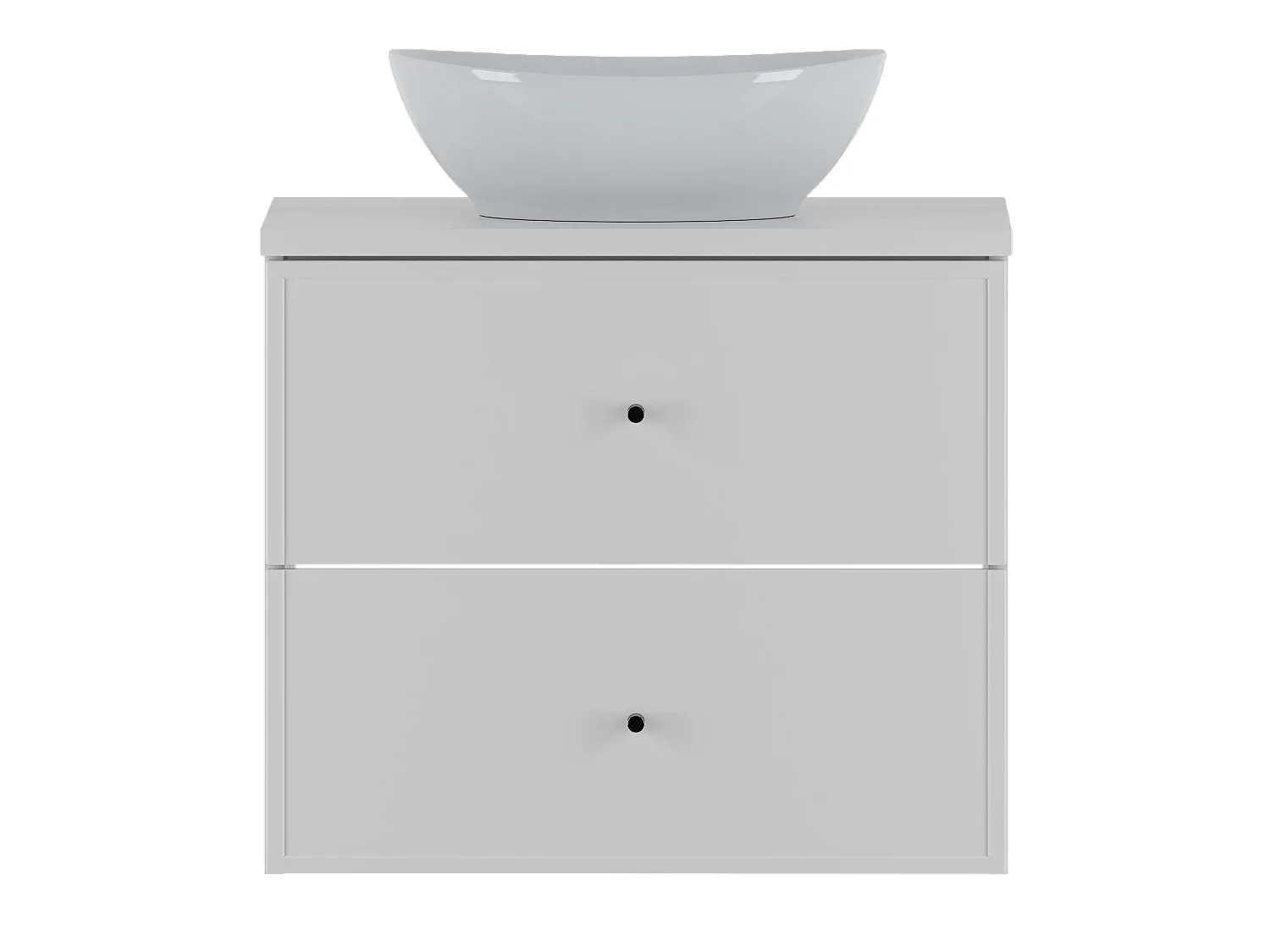 Ensemble blanc pour salle de bain 60 cm Meuble avec plan de travail Lavabo Marco