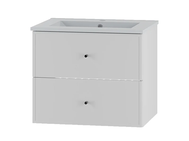 Ensemble de salle de bain blanc 60 cm Meuble avec lavabo Marco