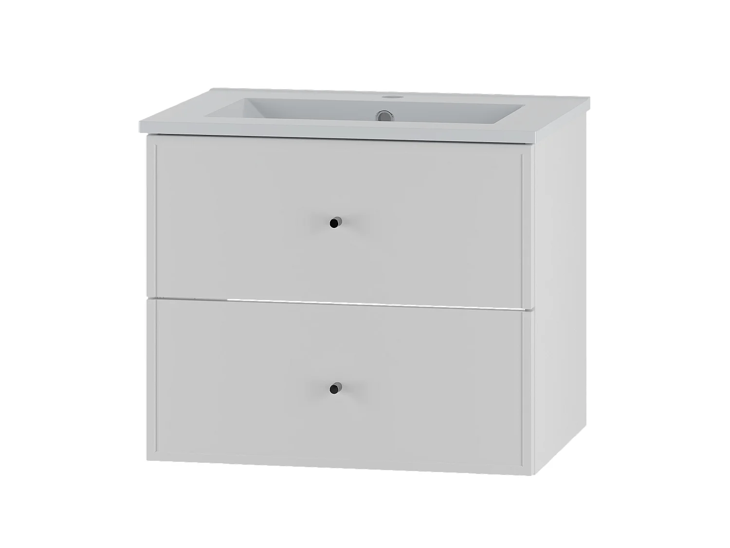 Ensemble de salle de bain blanc 60 cm Meuble avec lavabo Marco