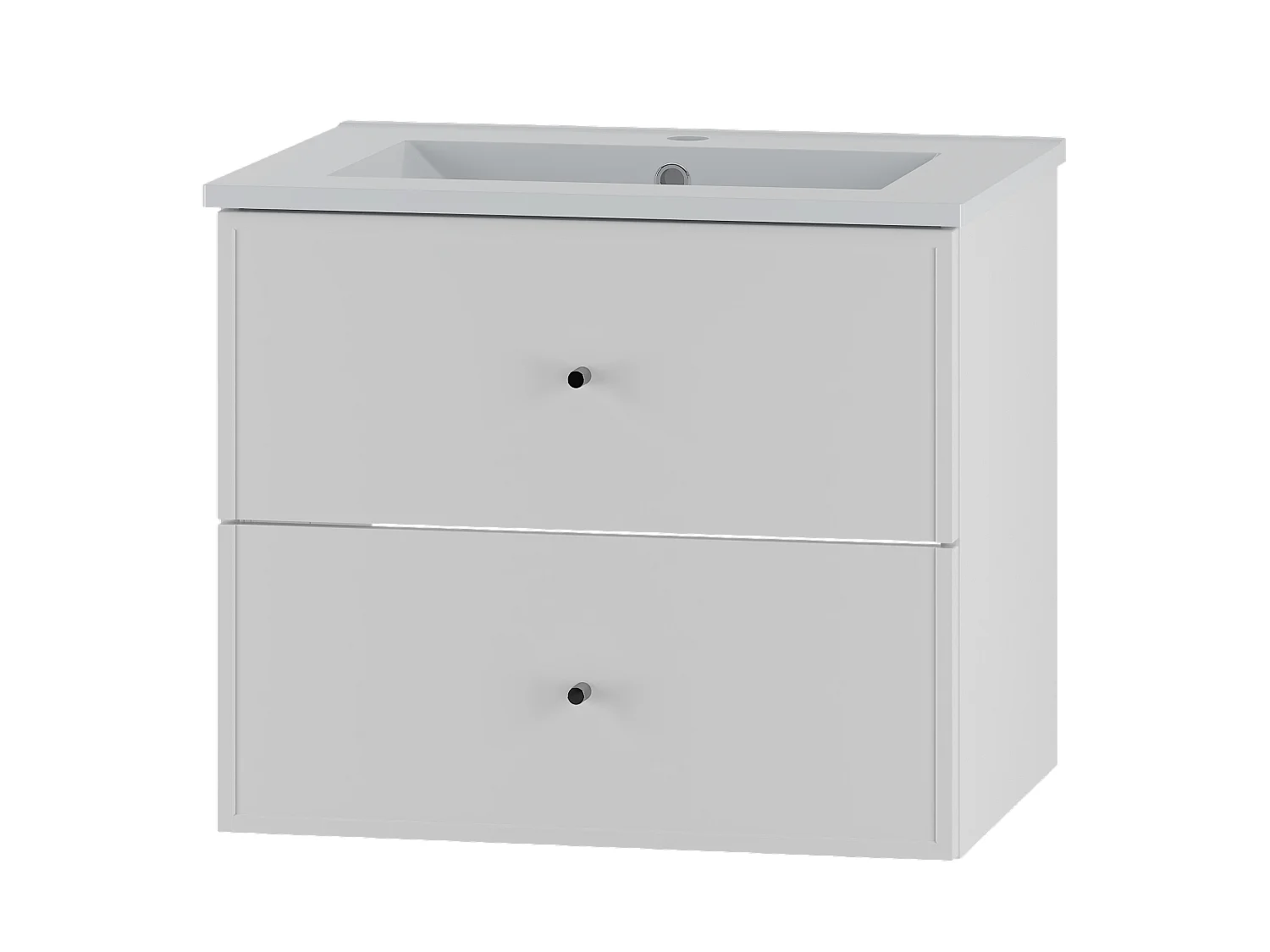Ensemble de salle de bain blanc 60 cm Meuble avec lavabo Marco